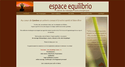 Desktop Screenshot of espace-equilibrio.ch