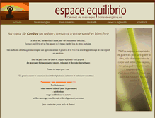 Tablet Screenshot of espace-equilibrio.ch